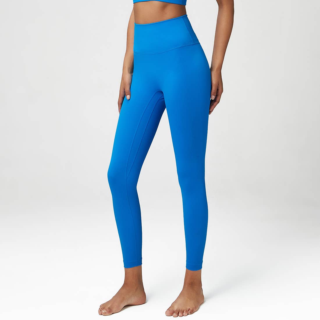 Sky Blue High-Waisted Leggings