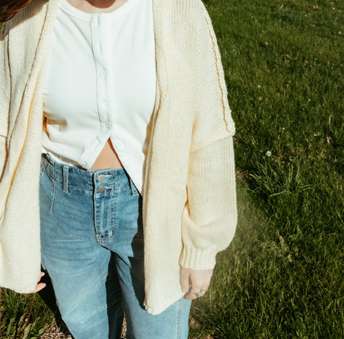 Butter yellow cardigan